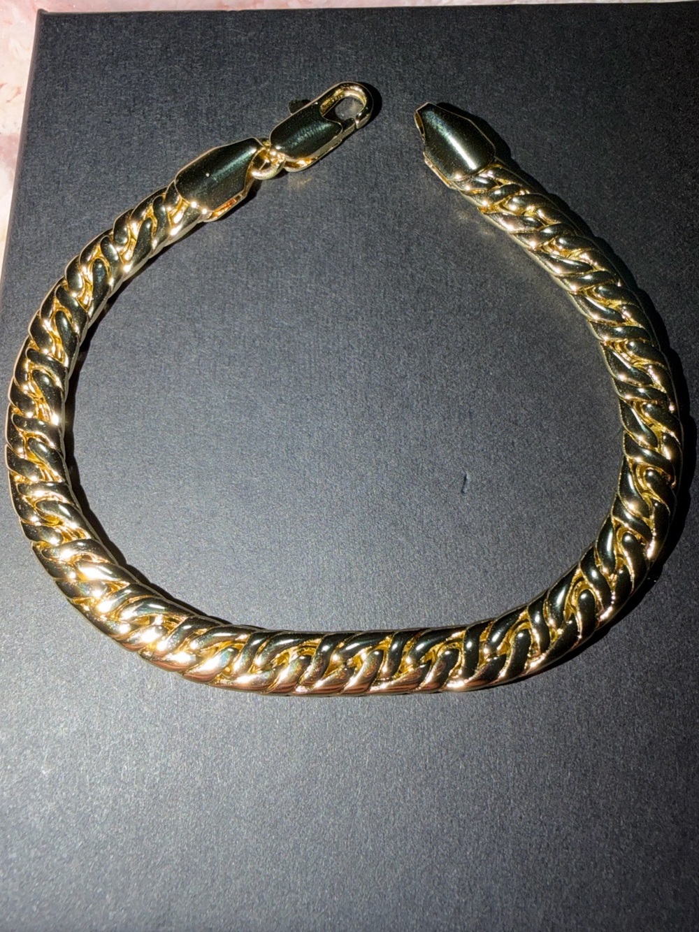 Gold Curb Chain Bracelet